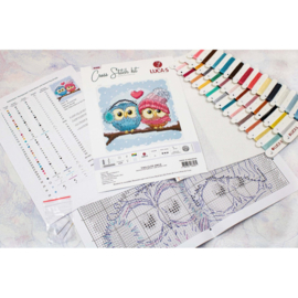 B1400 Borduurpakket Luca-S Two Cute Owls