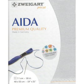 PREMIUM PRECUT AIDA - 48X53CM - (705) GRIJS 18 count