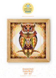 Diamond painting MANDALA Uil (BRUIN)