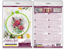 AHM-057 Borduurpakket ABRIS ART - Spring Roses - Lente Rozen