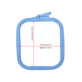 Nurge rechthoekige borduurring, 2️⃣ 14,5 cm x 16,5 cm, BLAUW