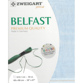 Belfast 32ct (48 x 68 cm) - Zweigart - 100% Linnen - Vintage Blue - 5139