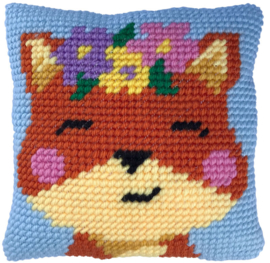 KUSSEN BORDUURPAKKET SPRING TIME FOX - NEEDLEART WORLD