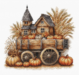 078 - Borduurpakket Ava Stitch - Autumn Cart - Herfstkar