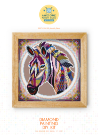 Diamond painting MANDALA Dieren ZEBRA