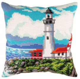 5430 KUSSEN BORDUURPAKKET LIGHTHOUSE ON THE SHORE - COLLECTION D'ART