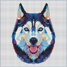 795  - Patroon Siberische Husky - Awesome Pattern Studio