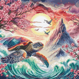 056 - Borduurpakket AVA Stitch - The Turtle of the Rising Sun - De Schildpad van de Rijzende Zon