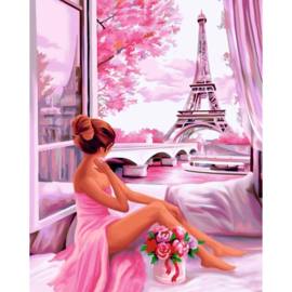 DP055 - Canvas op houten frame - PINK DAWN - 40 x 50 cm