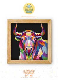 Diamond painting MANDALA Watercolor STIER (2 maten)