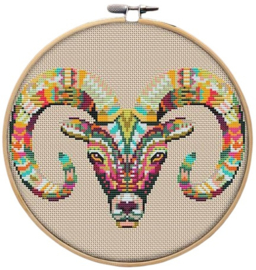 Borduurpakket Mandala Steenbok - 203 - Awesome Pattern Studio