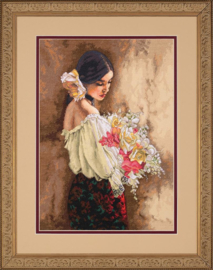 WOMAN WITH BOUQUET  - Dimensions (GOLD collection)