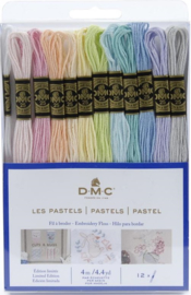 DMC MOULINÉ PACK PASTEL 12 STRENGEN (4mtr per streng)