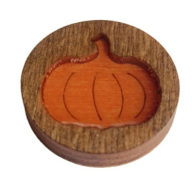 NEEDLEMINDER HOUT - ORANJE POMPOEN