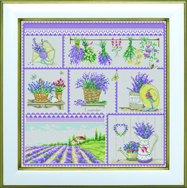 289 - Borduurpakket VDV - Lavender Paradise - Lavendel Paradijs