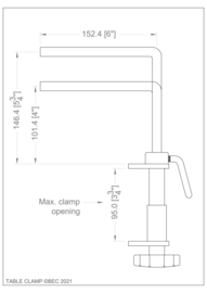 Tableclamp - Lowery SILVER GREY