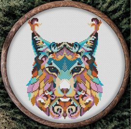 Borduurpakket Mandala Lynx - 237 - Awesome Pattern Studio