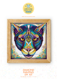 Diamond painting MANDALA Dieren PANTER