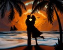 DP - Canvas op houten frame - ROMANTIC MOMENT - 40 x 50 cm (DP066)