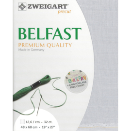 Belfast 32ct (48 x 68 cm) - Zweigart - 100% Linnen - Pearl Grey - 705