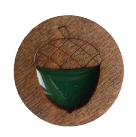 NEEDLEMINDER HOUT - GROEN EIKELTJE