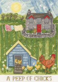 Borduurpakket Lizzie Spikes - A Peep Of Chicks - Bothy Threads