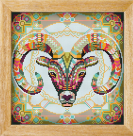 Diamond painting MANDALA Dieren STEENBOK