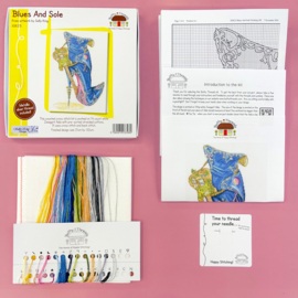Borduurpakket - Sally King - Blues and Sole - Bothy Threads