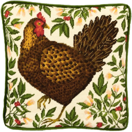 PETIT POINT BORDUURPAKKET CATHERINE ROWE - HONEYSUCKLE HEN TAPESTRY - BOTHY THREADS