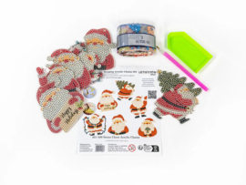 481-388 Santa Cheer - DIY Hanging Acrylic Charm Chains Kit (Kit of 6)