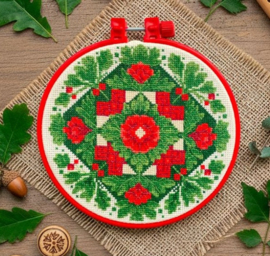 AHM-094 Borduurpakket ABRIS ART - Traditional motif - Traditioneel Motief