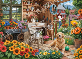 LDS-7030 Garden Shed - Diamond Painting - Letistitch (100 x 73)