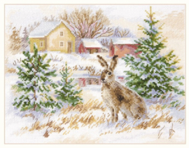WINTER DAY. BROWN HARE S1-31