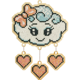 Setje met houten figuurtjes DP DREAMCATCHER - CLOUD WWP0505