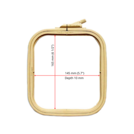 Nurge rechthoekige borduurring,  2️⃣ 14,5 cm x 16,5 cm, BEIGE