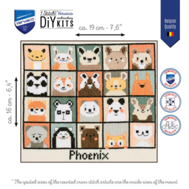 Borduurpakket Vervaco - Dierenportretjes - PN-0227276