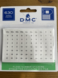 DMC kleurenstickers - alle kleuren van DMC -