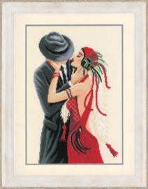 Borduurpakket - Zoenend Koppel - Vervaco (weefstof)