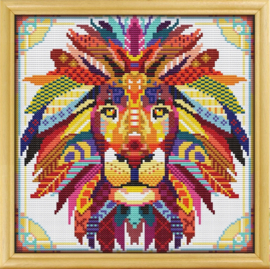 Borduurpakket Mandala Leeuw - 483-1 - Awesome Pattern Studio