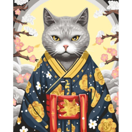 W033 - Cat in a Kimono - Kat met een Kimono