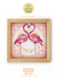 Diamond painting MANDALA dier volledig FLAMINGOS