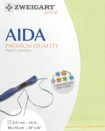 PREMIUM PRECUT STERN AIDA - 48X53CM - (6122) GIFGROEN 14 count