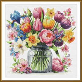 PE3572 Borduurpakket Nova Sloboda - Floral Expression - Bloemen indruk