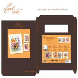 Home and Garden - Wenskaarten Kleurig bloemenboeket (set van 3)(weefstof)