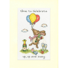 Borduurpakket Cockadoodle Cards - Up, Up And Away - Bothy Threads