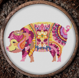 Borduurpakket Mandala Varken - 445 - Awesome Pattern Studio