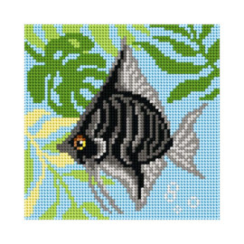 9776 - HALVE KRUISSTEEK PAKKET - ORCHIDEA - CORAL REEF FISH - 26 x 26 cm