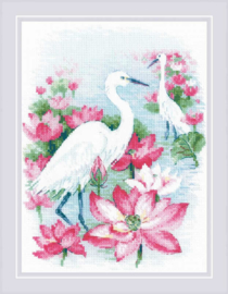 1868 BORDUURPAKKET LOTUS FIELD - HERONS - RIOLIS