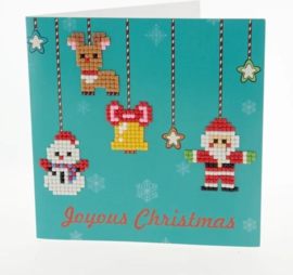 Diamond Painting kaart Wizardi - Joyous Christmas - 14 x 14 cm