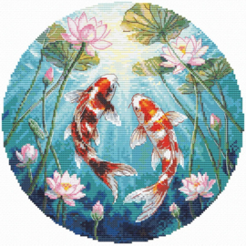 ANK-73 - Carps and lotuses - Karpers en Lotus - Andriana